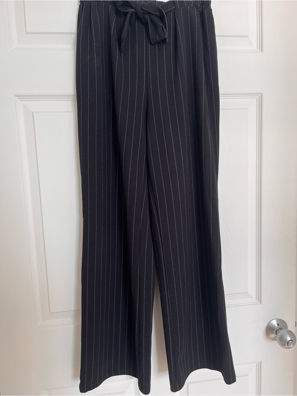 Women’s wide leg Black Pinstripe Dress Pants